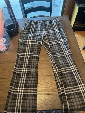 Black & Gray Plaid Men's Pants